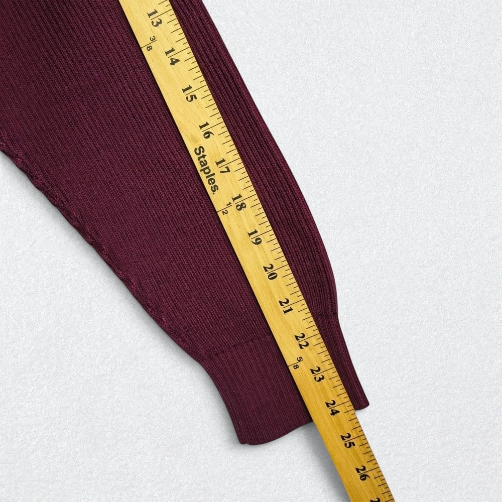 Gap Sweater Mens Large Burgundy Ribbed Crewneck Cotton Pullover Preppy NWT - Picture 10 of 10